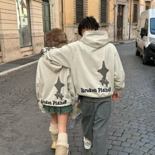 Broken Planet Market Alone But Not Lonely Hoodie White